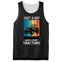 Just A Boy Who Loves Tractors Farm Lifestyle Boy Mesh Reversible Basketball Jersey Tank