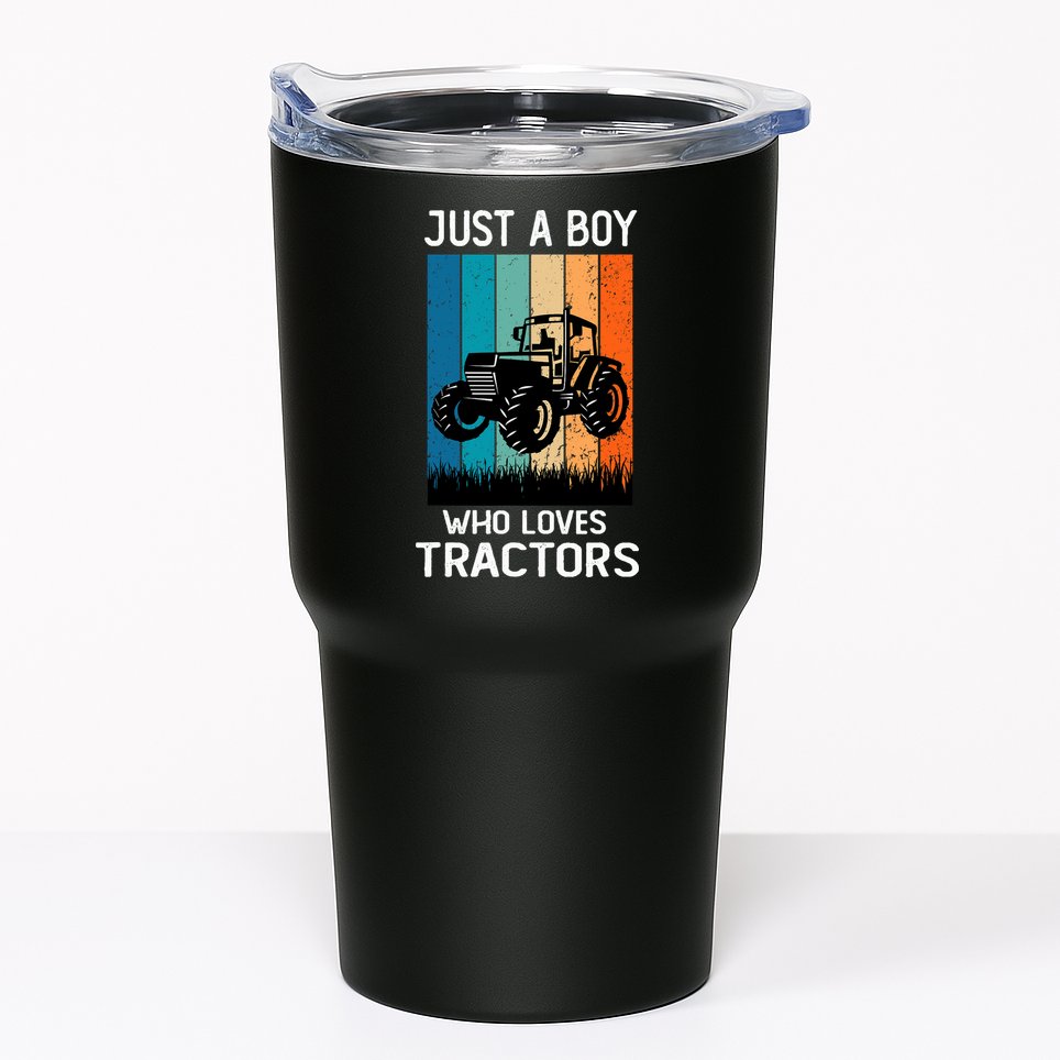 Just A Boy Who Loves Tractors Farm Lifestyle Boy Tumbler