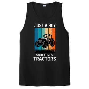 Just A Boy Who Loves Tractors Farm Lifestyle Boy PosiCharge Competitor Tank