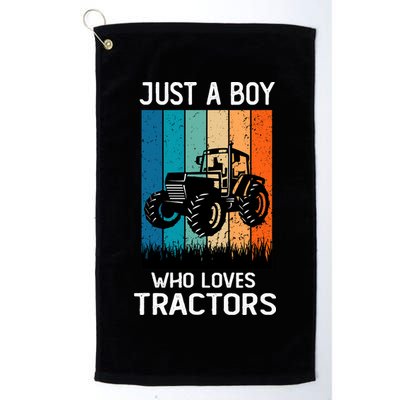 Just A Boy Who Loves Tractors Farm Lifestyle Boy Golf Towel