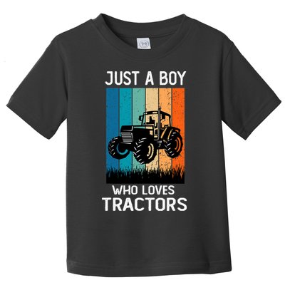Just A Boy Who Loves Tractors Farm Lifestyle Boy Toddler T-Shirt