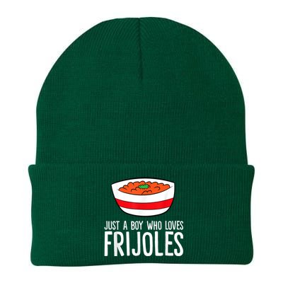 Just A Boy Who Loves Frijoles Funny Mexican Frijoles Knit Cap Winter Beanie