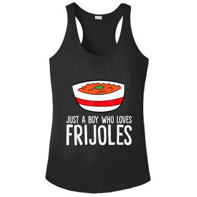 Just A Boy Who Loves Frijoles Funny Mexican Frijoles Ladies PosiCharge Competitor Racerback Tank