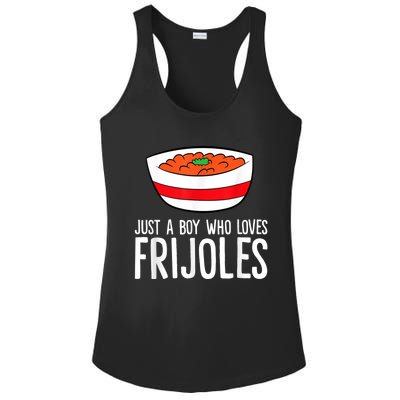 Just A Boy Who Loves Frijoles Funny Mexican Frijoles Ladies PosiCharge Competitor Racerback Tank