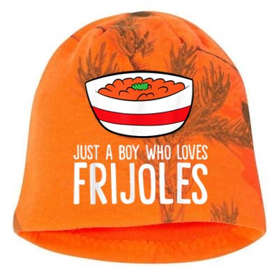 Just A Boy Who Loves Frijoles Funny Mexican Frijoles Kati - Camo Knit Beanie