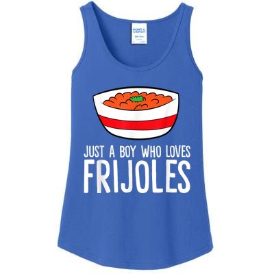 Just A Boy Who Loves Frijoles Funny Mexican Frijoles Ladies Essential Tank