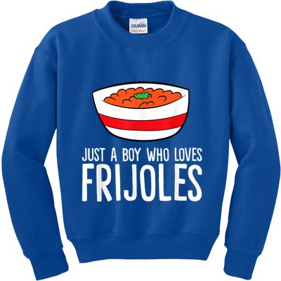 Just A Boy Who Loves Frijoles Funny Mexican Frijoles Kids Sweatshirt