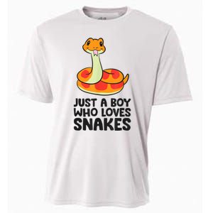 Just A Boy Who Loves Snakes Cooling Performance Crew T-Shirt