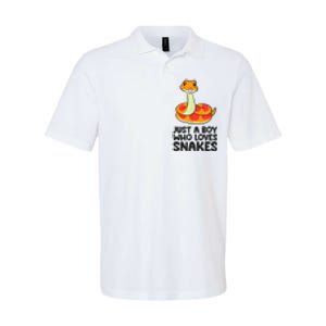 Just A Boy Who Loves Snakes Softstyle Adult Sport Polo