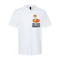 Just A Boy Who Loves Snakes Softstyle Adult Sport Polo