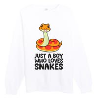 Just A Boy Who Loves Snakes Premium Crewneck Sweatshirt