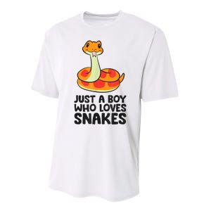 Just A Boy Who Loves Snakes Performance Sprint T-Shirt