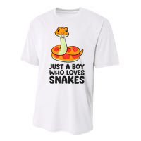 Just A Boy Who Loves Snakes Performance Sprint T-Shirt