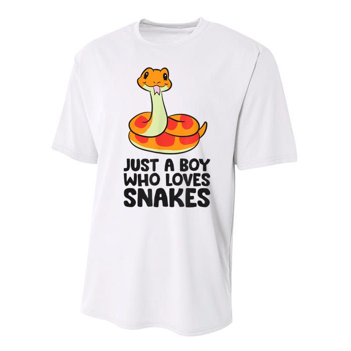 Just A Boy Who Loves Snakes Performance Sprint T-Shirt