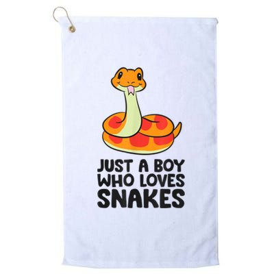 Just A Boy Who Loves Snakes Platinum Collection Golf Towel