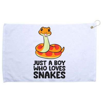 Just A Boy Who Loves Snakes Grommeted Golf Towel