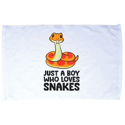 Just A Boy Who Loves Snakes Microfiber Hand Towel