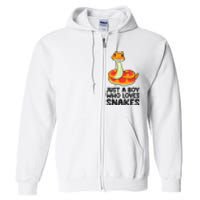 Just A Boy Who Loves Snakes Full Zip Hoodie