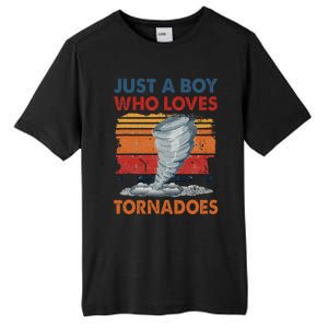 Just A Boy Who Loves Tornado Weather Storm Tornado Chaser Tall Fusion ChromaSoft Performance T-Shirt