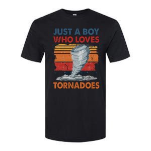 Just A Boy Who Loves Tornado Weather Storm Tornado Chaser Softstyle CVC T-Shirt