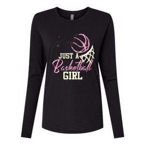 Just A Basketball Girl Basketball Womens Cotton Relaxed Long Sleeve T-Shirt