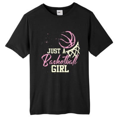 Just A Basketball Girl Basketball Tall Fusion ChromaSoft Performance T-Shirt