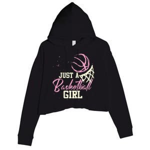 Just A Basketball Girl Basketball Crop Fleece Hoodie