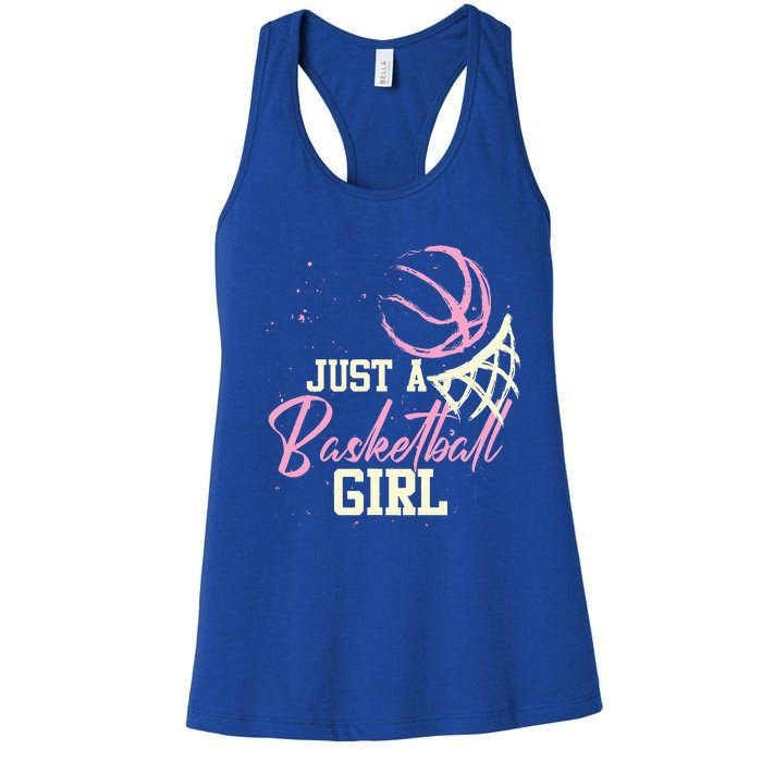 Just A Basketball Girl Basketball Women's Racerback Tank