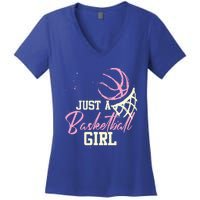 Just A Basketball Girl Basketball Women's V-Neck T-Shirt