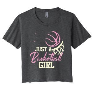 Just A Basketball Girl Basketball Women's Crop Top Tee