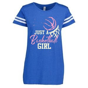 Just A Basketball Girl Basketball Enza Ladies Jersey Football T-Shirt