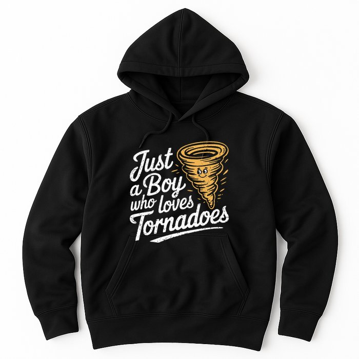 Just A Boy Who Loves Tornadoes Hurricane Weather Chaser Hoodie