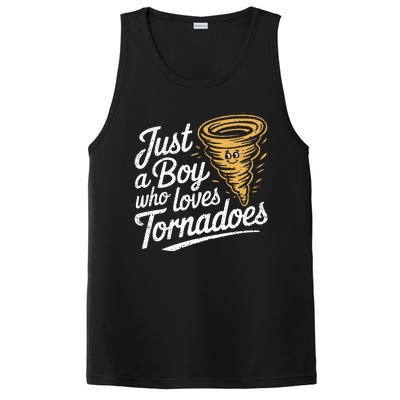 Just A Boy Who Loves Tornadoes Hurricane Weather Chaser PosiCharge Competitor Tank