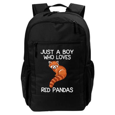 Just A Boy Who Loves Red Pandas Gift Red Panda Daily Commute Backpack