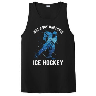 Just A Boy Who Loves Ice Hockey PosiCharge Competitor Tank