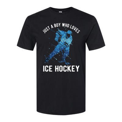 Just A Boy Who Loves Ice Hockey Softstyle® CVC T-Shirt