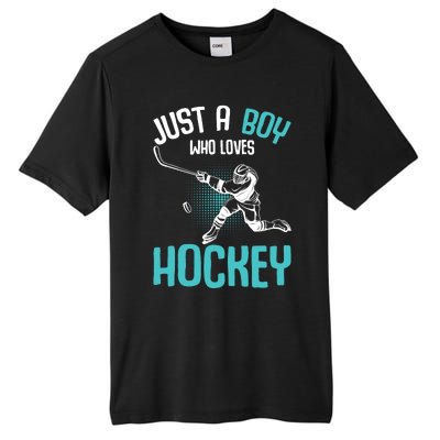 Just a Boy who loves Hockey Player Ice Hockey Boy Tall Fusion ChromaSoft Performance T-Shirt