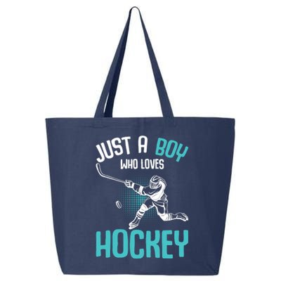 Just a Boy who loves Hockey Player Ice Hockey Boy 25L Jumbo Tote