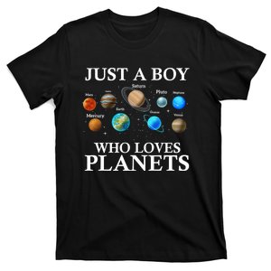 Just A Who Loves Planets Solar System Astrology Space T-Shirt