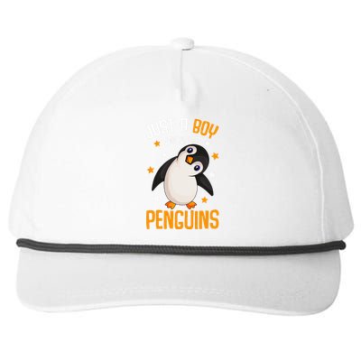 Just A Boy Who Loves Penguins Penguin Lover Snapback Five-Panel Rope Hat