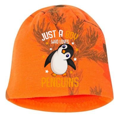 Just A Boy Who Loves Penguins Penguin Lover Kati - Camo Knit Beanie