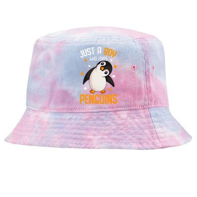 Just A Boy Who Loves Penguins Penguin Lover Tie-Dyed Bucket Hat