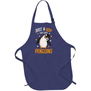 Just A Boy Who Loves Penguins Penguin Lover Full-Length Apron With Pockets