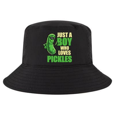 Just A Boy Who Loves Pickles Funny Pickle Boy Cool Comfort Performance Bucket Hat