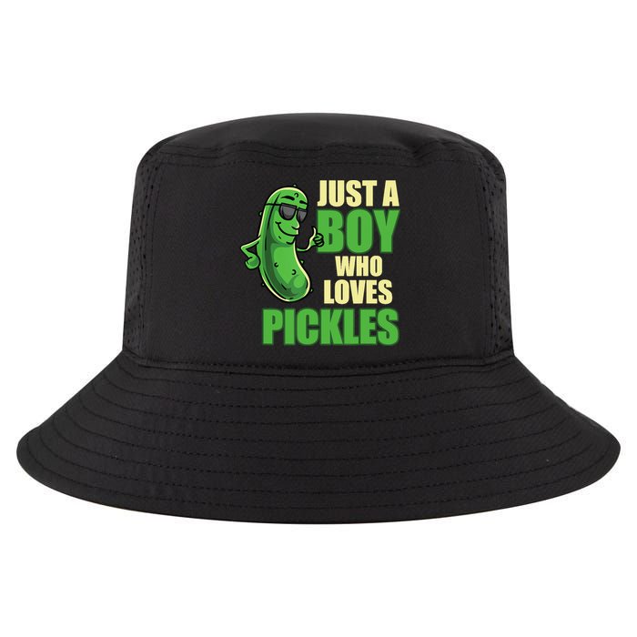 Just A Boy Who Loves Pickles Funny Pickle Boy Cool Comfort Performance Bucket Hat