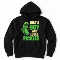 Just A Boy Who Loves Pickles Funny Pickle Boy Hoodie