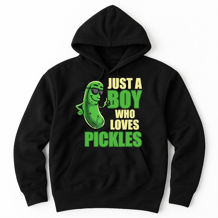 Just A Boy Who Loves Pickles Funny Pickle Boy Hoodie
