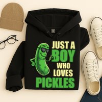 Just A Boy Who Loves Pickles Funny Pickle Boy Hoodie