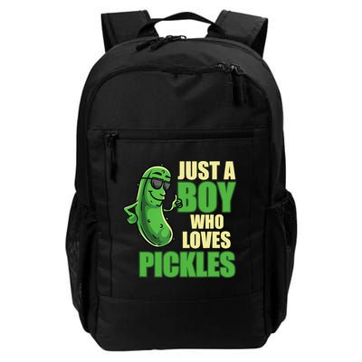 Just A Boy Who Loves Pickles Funny Pickle Boy Backpack