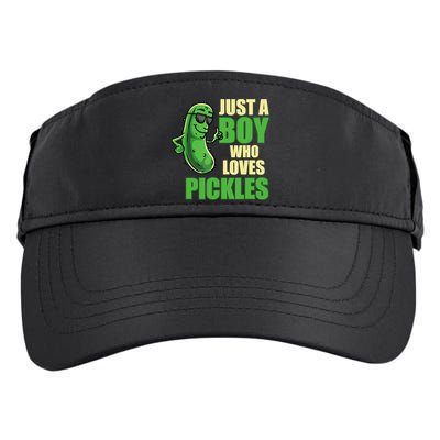 Just A Boy Who Loves Pickles Funny Pickle Boy Adult Drive Performance Visor
